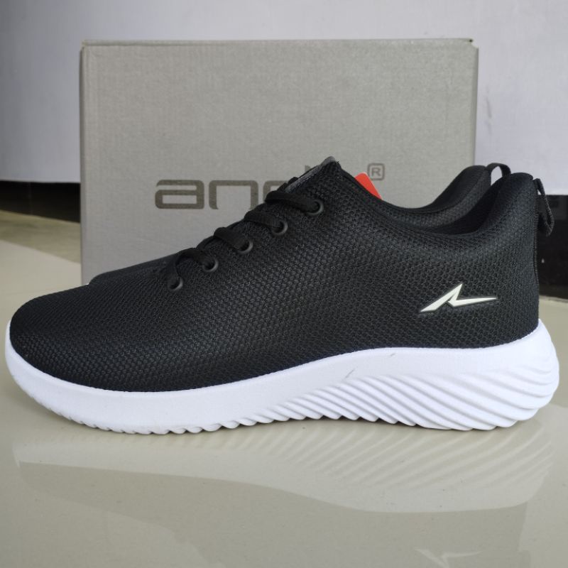 Sepatu Ando Original Evald Hitam Putih Black White