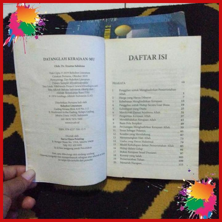 

buku ori datanglah kerajaan - mu. dr. erastus sabdono. [nau]