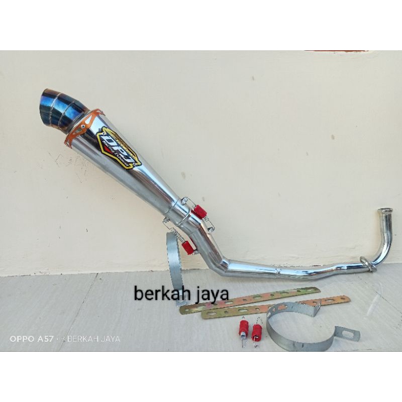KNALPOT RACING DPJ BLUE UNTUK SEMU MOTOR METIK YAMAHA,MIO SPORTY/SMILE/J/Z/S,MIO FINO,SOUL GT,DLL