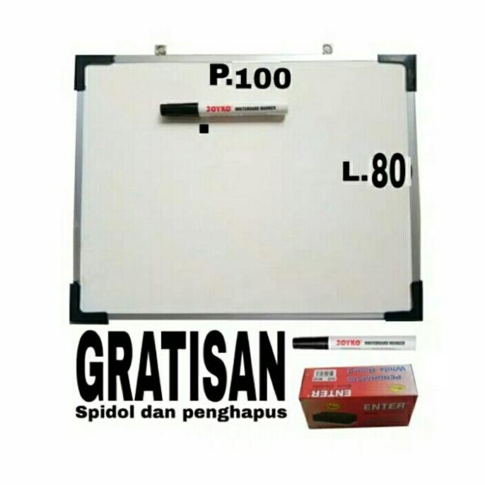 

Whiteboard Papan Tulis P.100 L.80