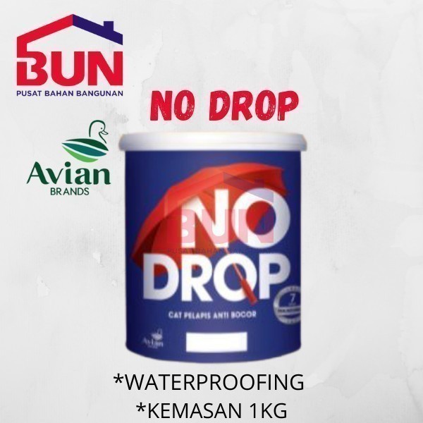 Best Seller No Drop Abu Abu Muda 010 Cat Waterproofing 1 Kg Nodrop Kaleng 1Kg Grey
