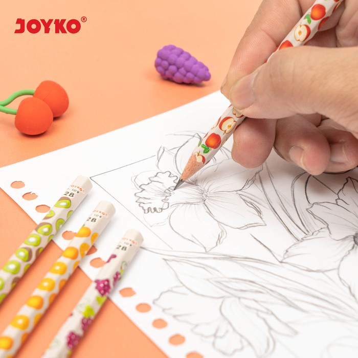 

Pencil Pensil Joyko P-109 2B Fruity 1 Set 4 Pcs