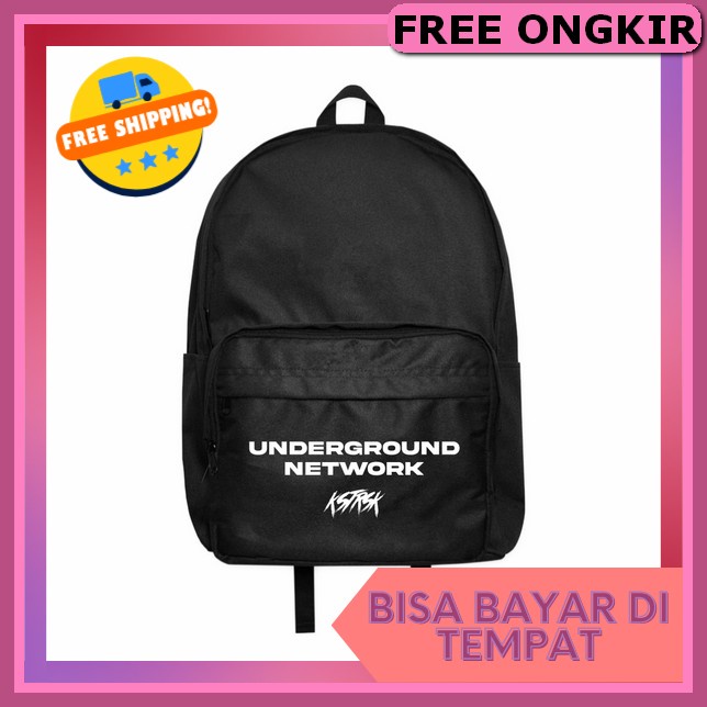 Tas Sekolah Laki2 Sma Original Import Warna Hitam Backpack Besar Cwok Tas Punggung Pria Distro Schoo