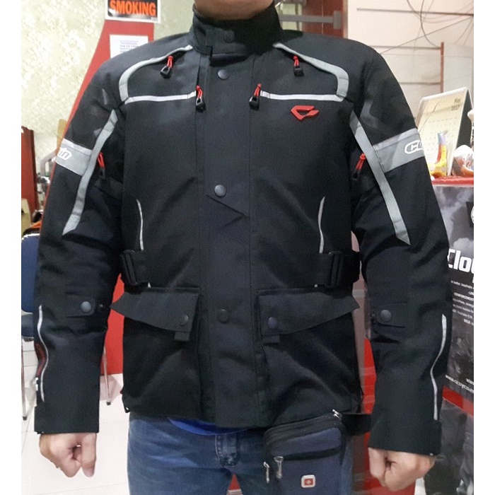 Terlaris Jaket Motor/Jaket Touring Contin Osiris Black Le