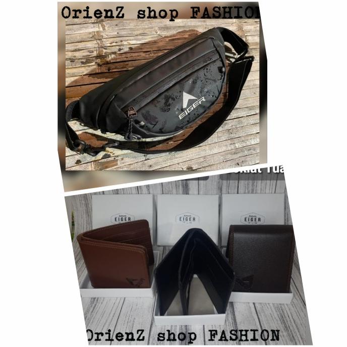 tas selempang pria anti air set dompet