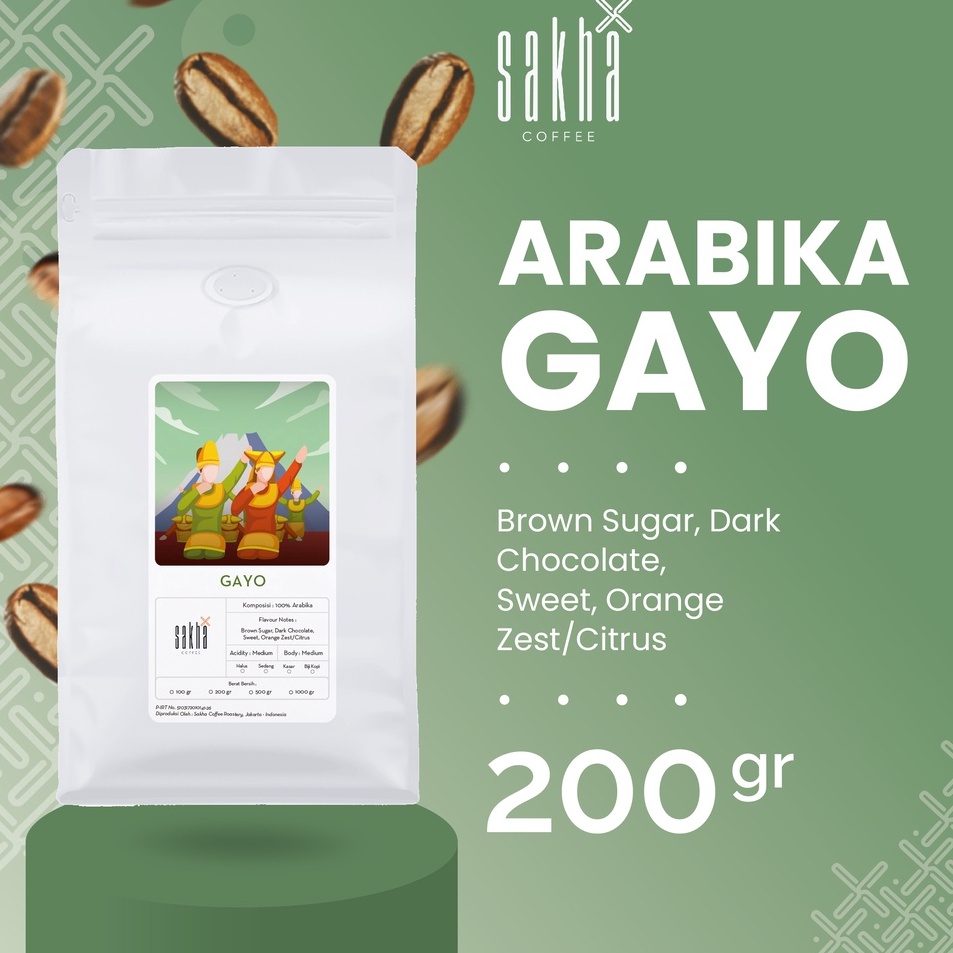 

⚡TOK SIAP 【COD Biji Kopi Bubuk Arabika Gayo Aceh Sumatra Arabica Coffee Beans Single Origin Grade 1 Coffe Roast Bean Espresso Dan Manual Brew Roaster 200 Gram Sakha Roastery