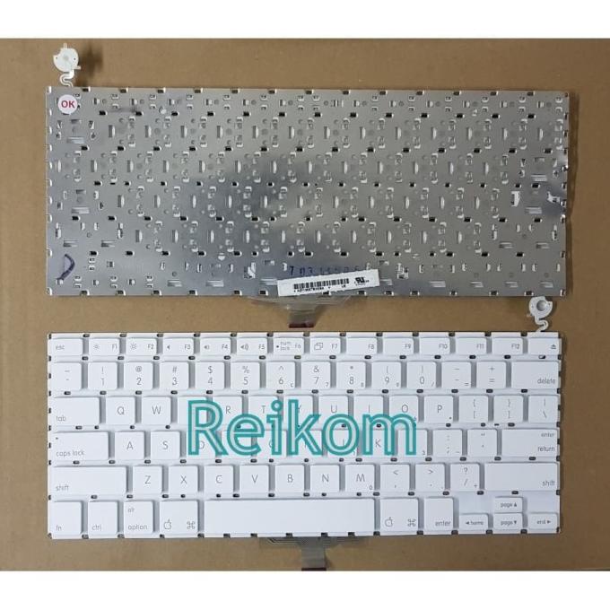 keyboard laptop notebook apple macbook 13.3inch a1181 a1185 putih [rei]