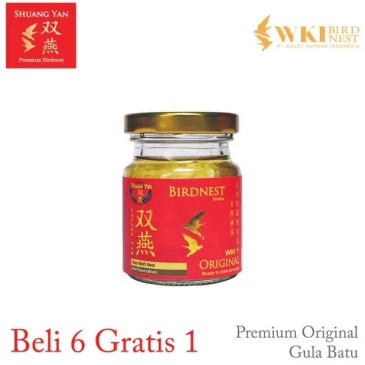 

Bisa COD SHUANG YAN - Minuman Sarang Burung Walet (Rasa Original Pandan) 70 ml Promo Beli 6 Gratis 1 !