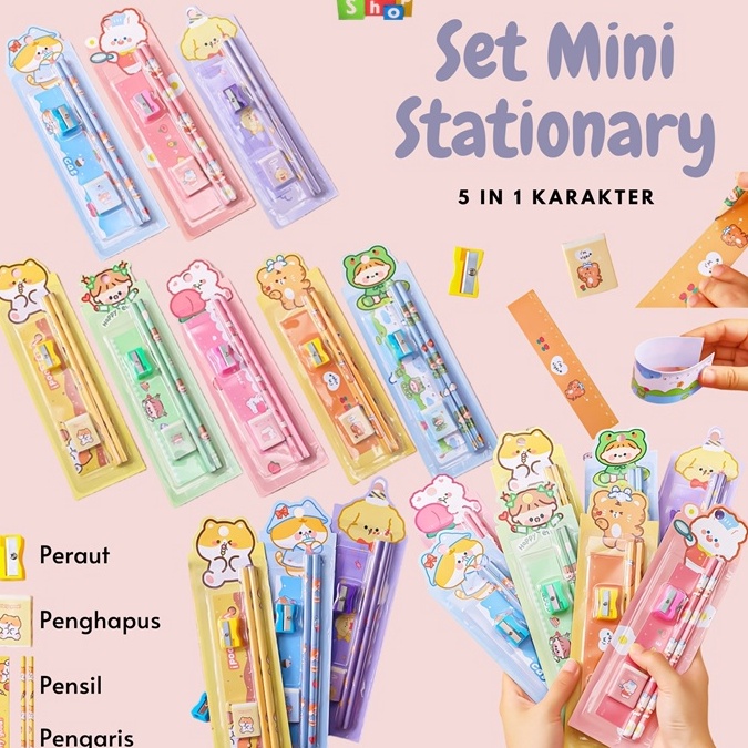 

[KODE PRODUK W6MLS8454] COD - S5692 Alat Tulis Set Mini Stationary / Set Alat Tulis 5 in 1 Karakter / Mini Stationery / Mini Stationery Set Character