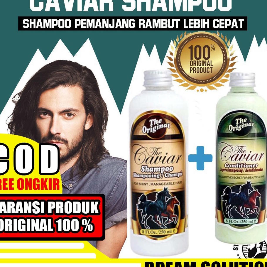 Terbaik Shampo Sampo Kuda Caviar Pemanjang Rambut Perawatan Penumbuh Penyubur Rambut Botak Rontok Ru