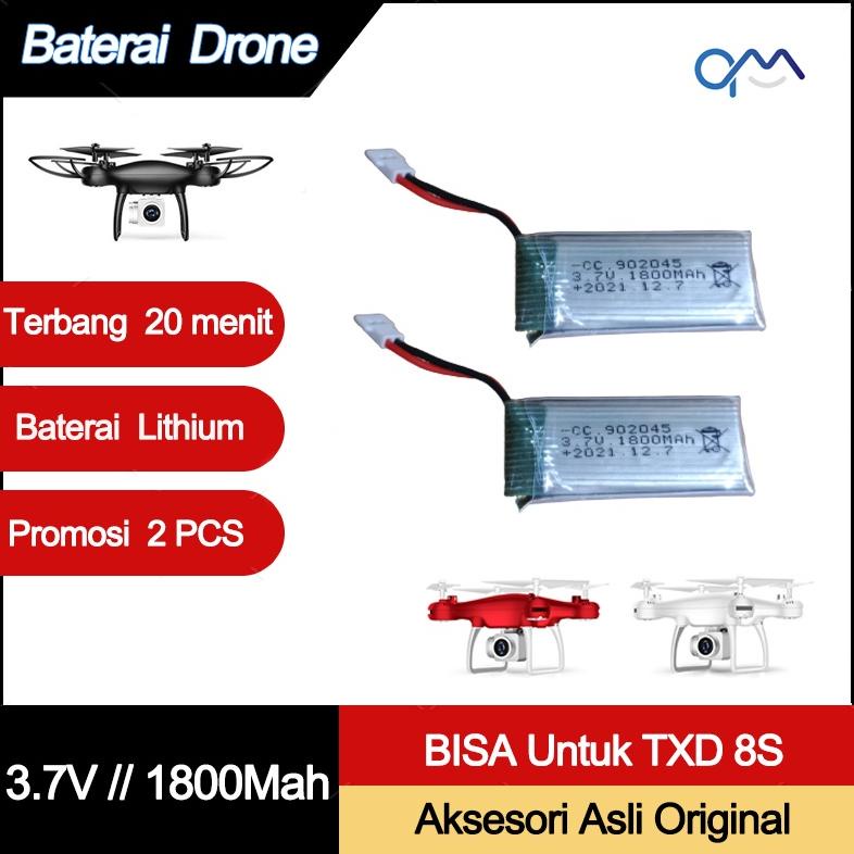 Sale Original Baterai Drone Txd 8S Charger Asli Aksesoris Drone Txd8S Promosi 2 Pcs Baterai Cadangan
