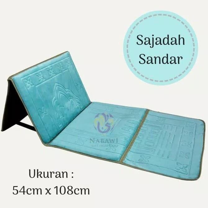 Sajadah Sandar Duduk Lipat Bahan Bludru / Sajadah Duduk Sandar Lipat