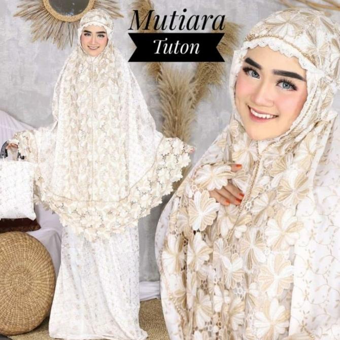 mukena dewasa sutra bordir mewah