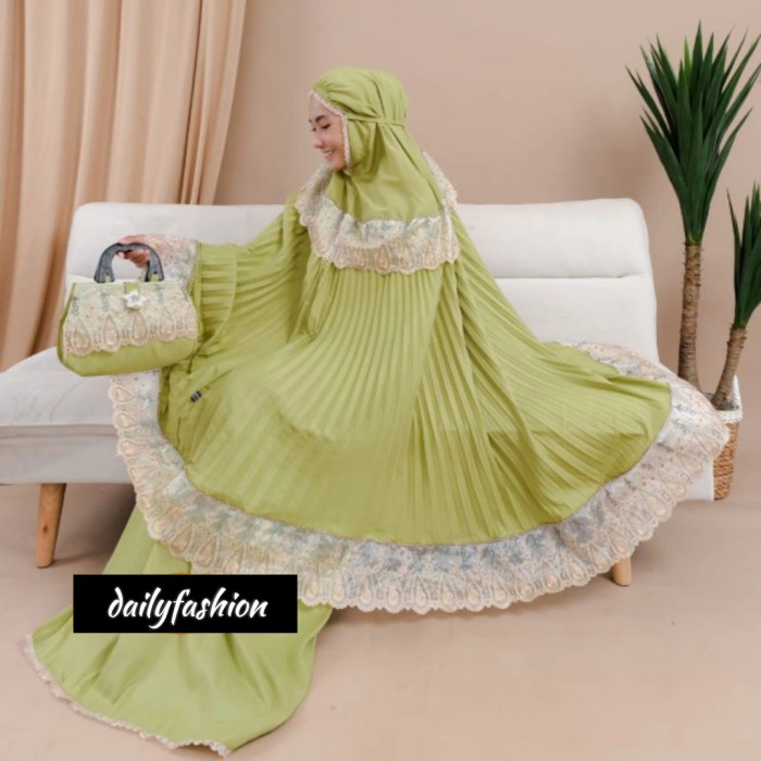 Mukenah Plisket Dewasa Jumbo Adem Premium Mukena Grosir Murah Mewah