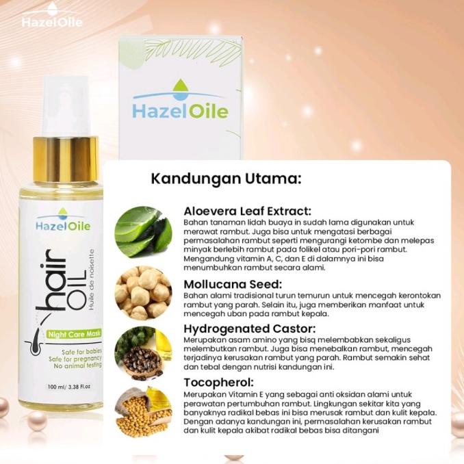 Hazeloile Oil Hair Mask Kemasan terbaru / Penumbuh rambut alami