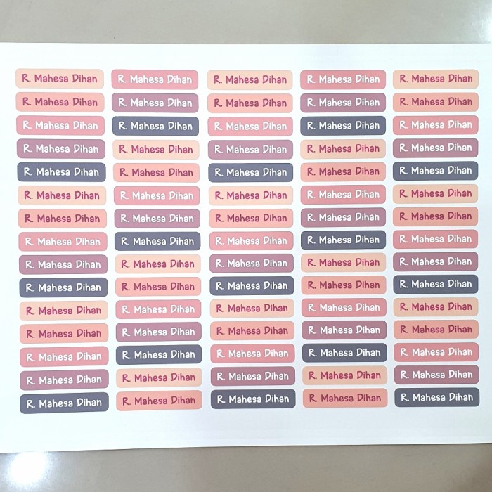 

Terlaris Stiker Sablon Label Nama Untuk Di Kain / Baju Permanent