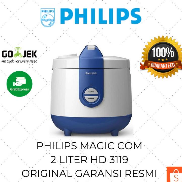 Philips Magic Com 2 Liter 3In1 Hd 3119 / Rice Cooker Besar / Mejikom Philips / Mejicom / Jar Murah