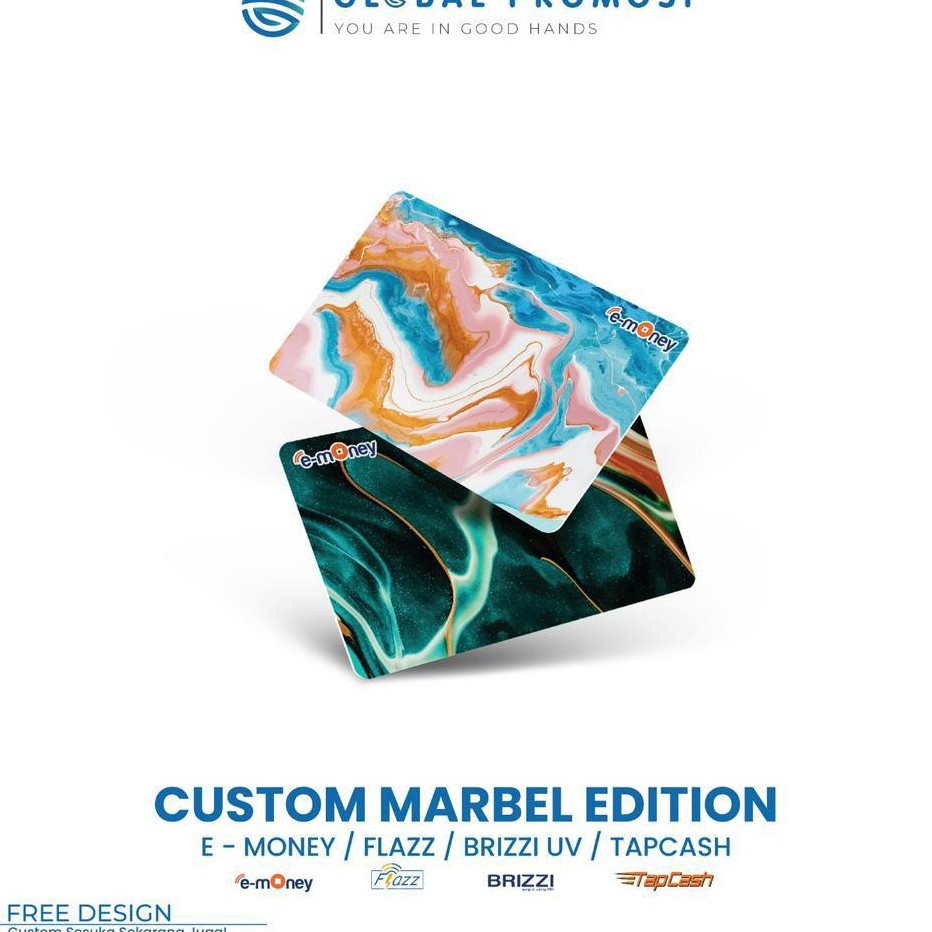 

eMoney / Brizzi / E-Money / Flazz Gen 2/ eToll/ TapCash / E-Toll Mandiri Custom Edition Marble Cetak Print UV Design dpu