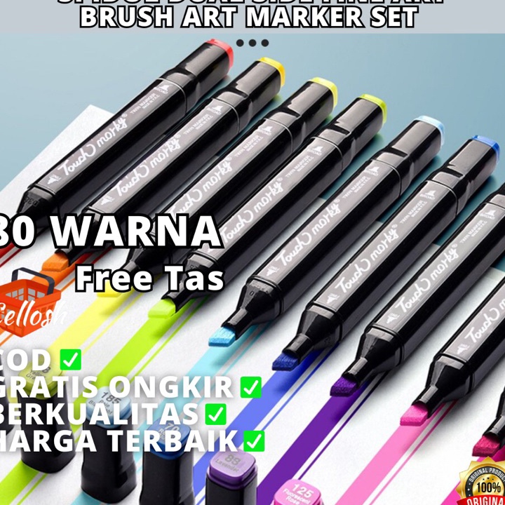 

Spidol Stabilo 12 24 30 48 60 80 Warna Dual Side Fine Art Brush Pen Animation Marker Set Sketsa oiq