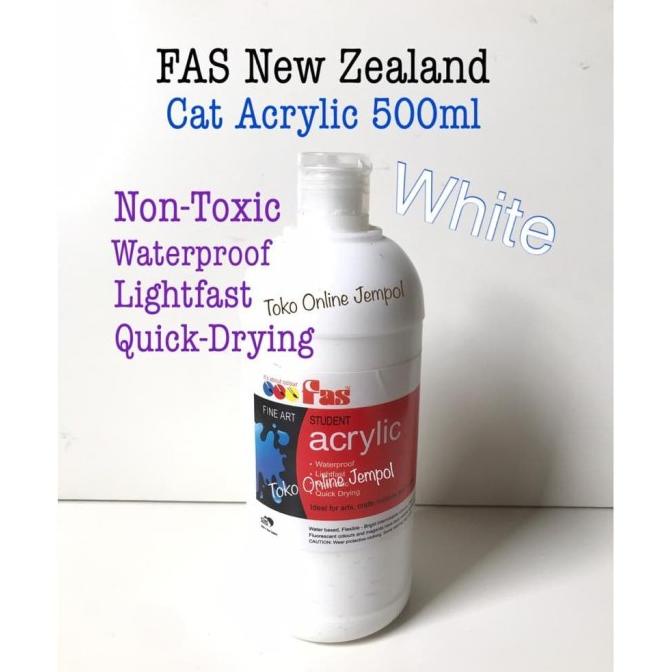 

PUTIH Cat Acrylic 500ml FAS New Zealand Paint Akrilik White ATK0954FS