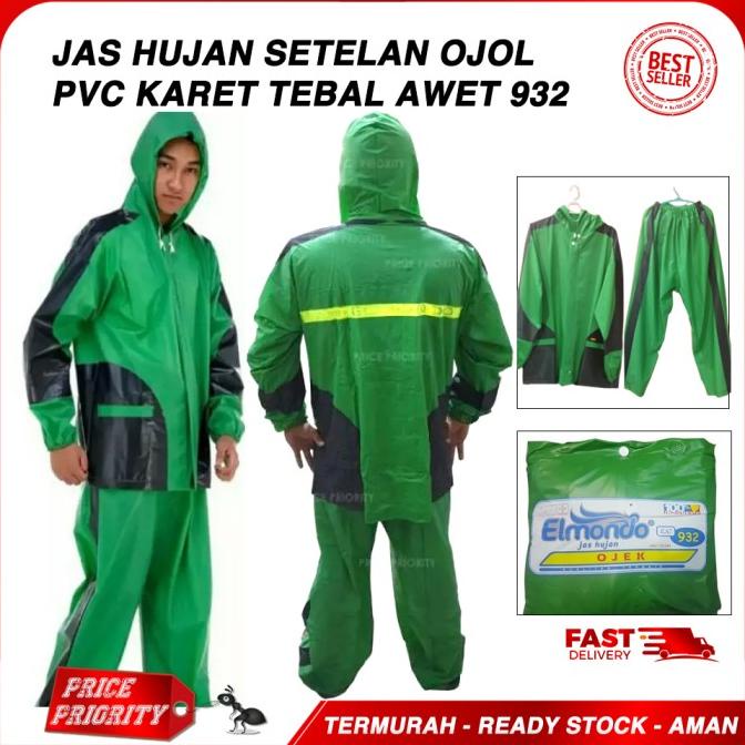 JAS HUJAN Setelan GOJEK GRAB Jaket Celana ELMONDO 932 Promo TERMURAH