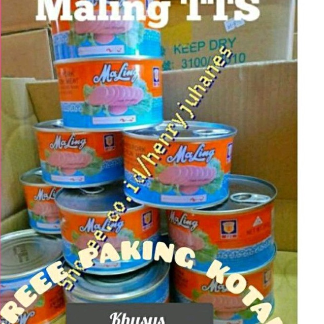 

[KODE PRODUK N9ER06642] 397 MALING TTS CANNED HAM PORK LUNCHEON MEAT / maling babi / daging babi kaleng ukuran kaleng besar