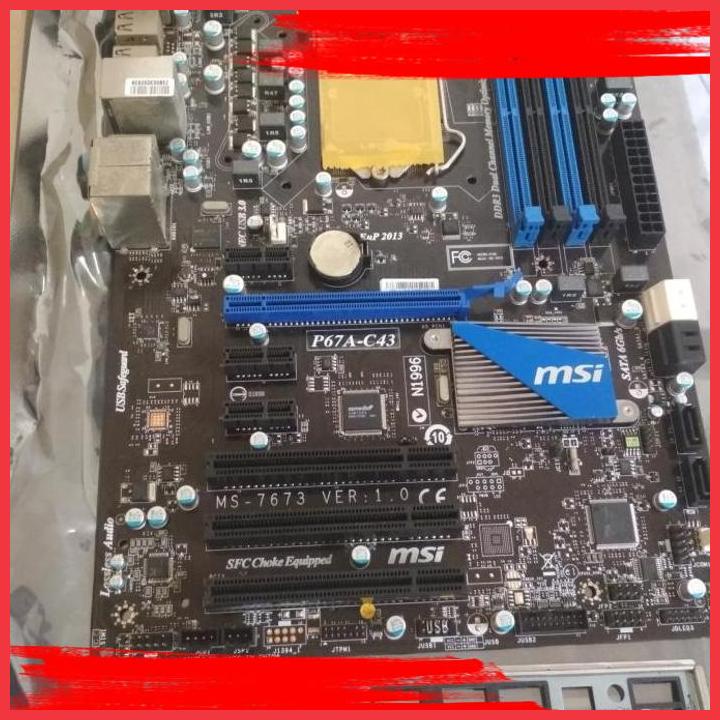 (PTK) MOTHERBORT LGA 1155 MSI P67A C43 DDR3 USB3 SLOT 4 OF BOOT READY