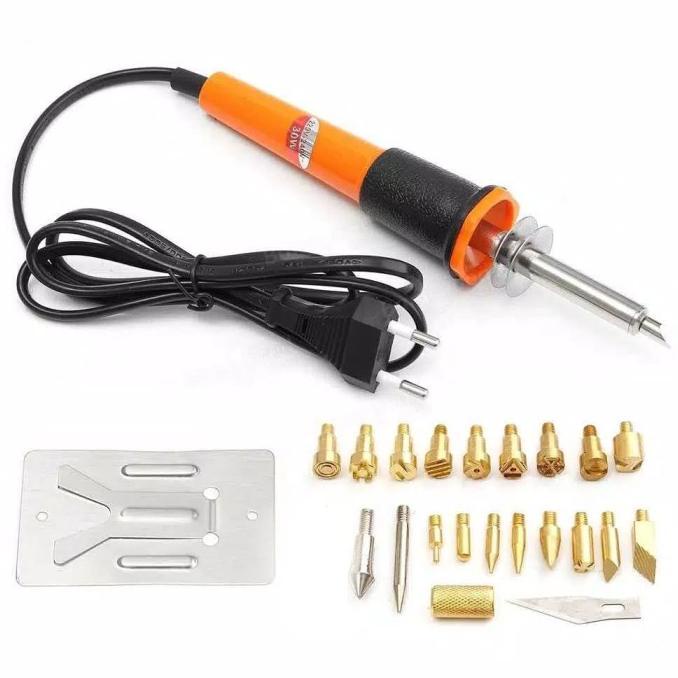 

Solder Lukis Bakar Wood Carving Burning Pen Pyrography 24pc 30W -PN05