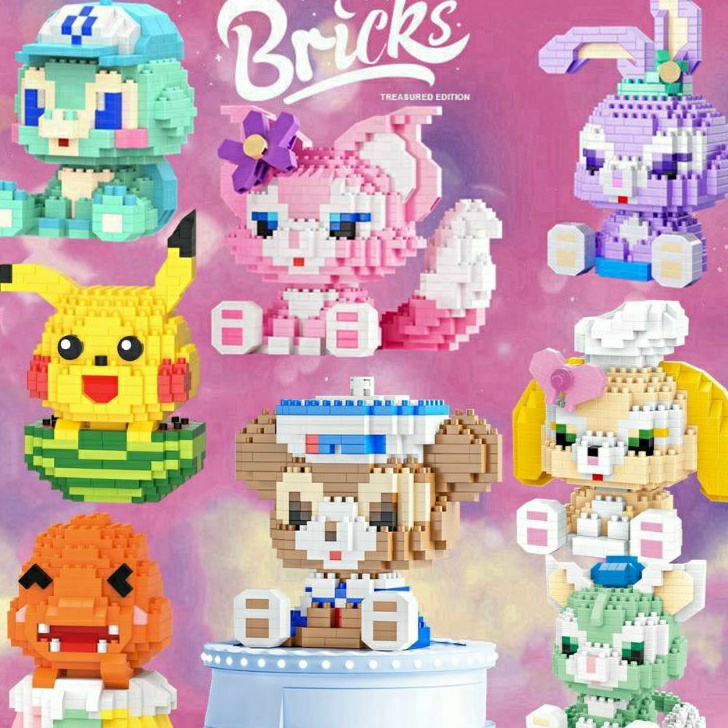 Ready✲➼ VQJHG Nano Block Mainan Balok Building Block Nano Blok Nano Bricks Balok Susun Mainan Edukas