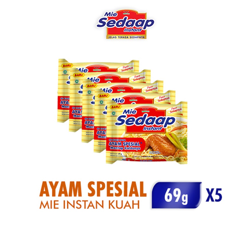 

MALL Mie Sedaap Ayam Spesial 69gr x5