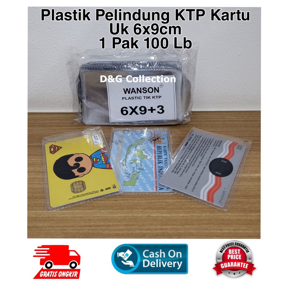 

[KODE PRODUK DCRHF9264] PLASTIK PELINDUNG KTP KARTU UKURAN 6X9 (100 LB )