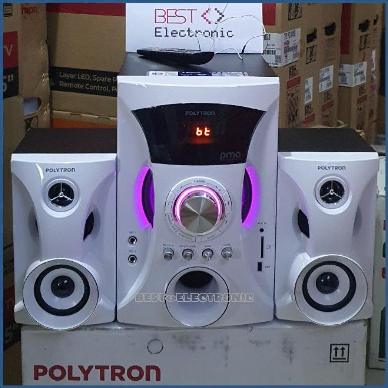 ENA757 SPEAKER AKTIF POLYTRON PMA 9525 PMA9525 PMA-9505 RADIO + BLUETOOTH (PUTIH) ***