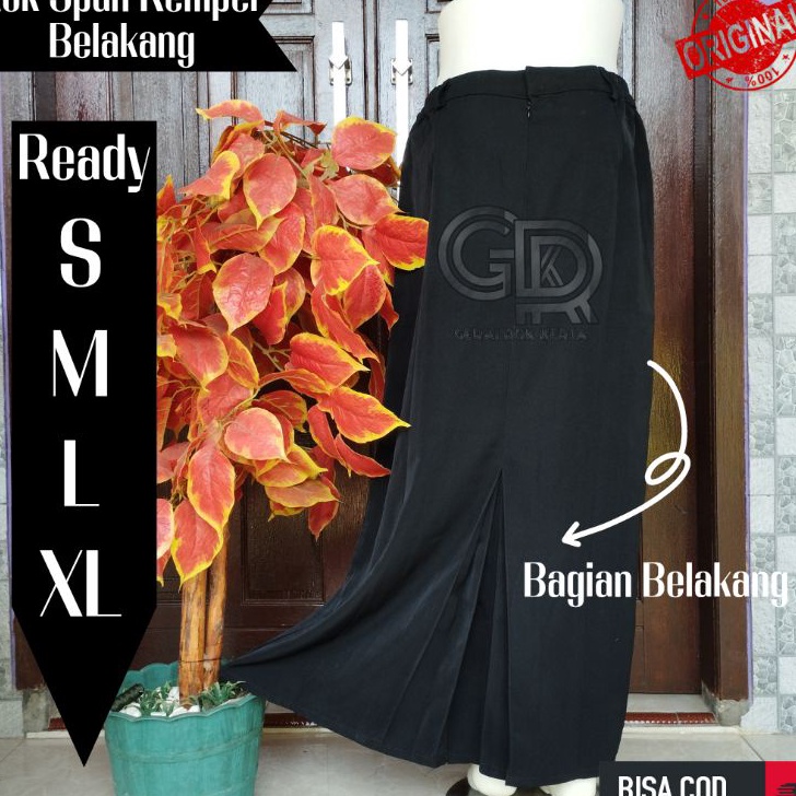 GMXB6241ꕤ Rok Rempel Rok Rempel Panjang Rok Rempel Hitam Rok Belah Rok Span Formal Wanita Rempel Rok