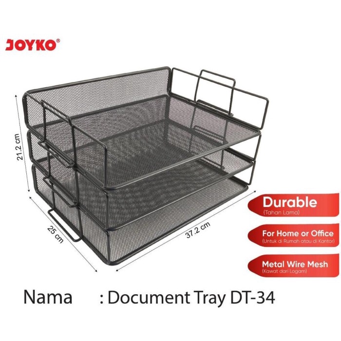 

Terlaris Document Tray / Wadah Dokumen Joyko Dt-34 3 Tier Tingkat