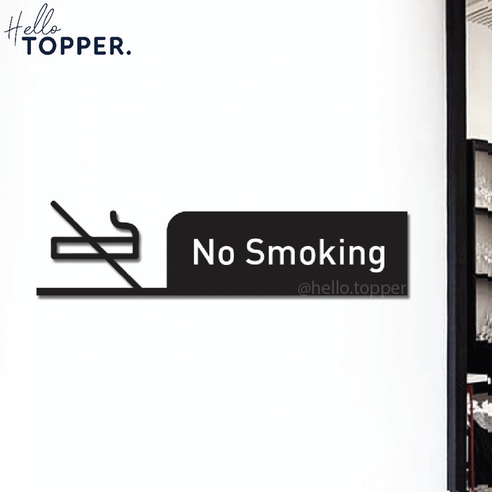 

Terlaris Rak Sign Akrilik No Smoking Acrylic Signage Hollow Uv Print