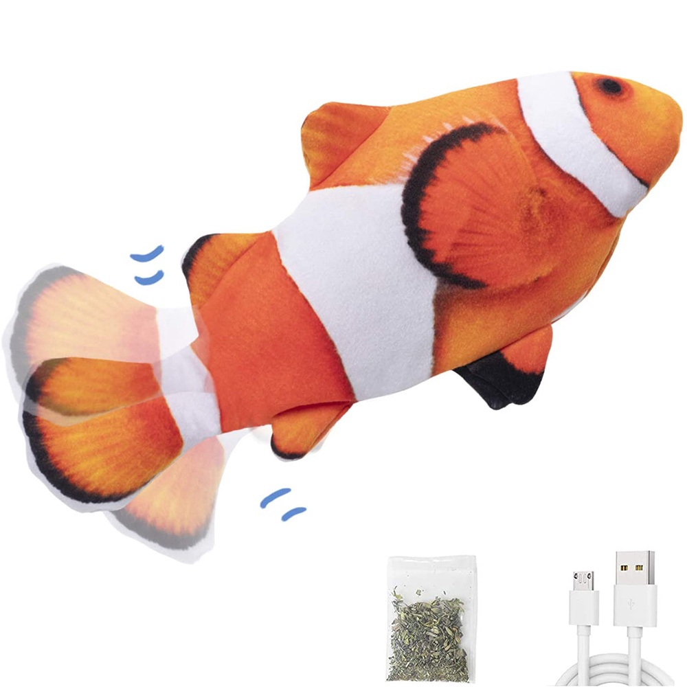 ZZ3 DANCING FISH CATNIP MAINAN IKAN BERGERAK BONEKA IKAN BONEKA BERGERAK BONEKA ANAK BONEKA BAYI CTO