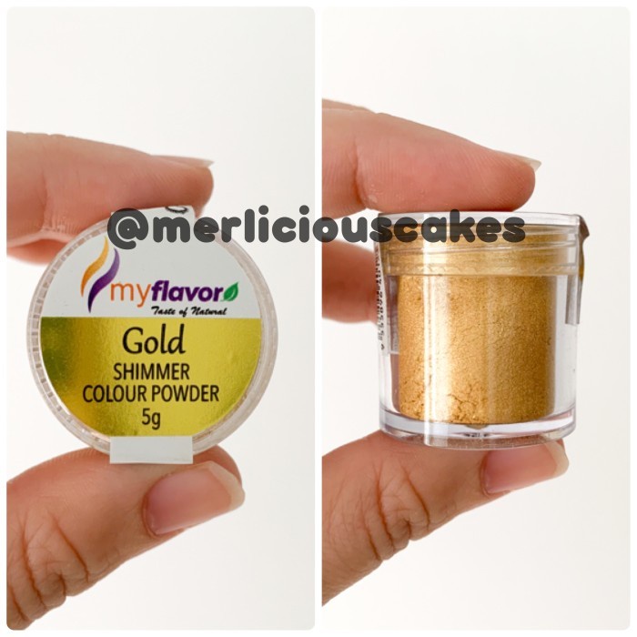 

Terlaris My Flavor Gold Lustre Dust Powder Halal