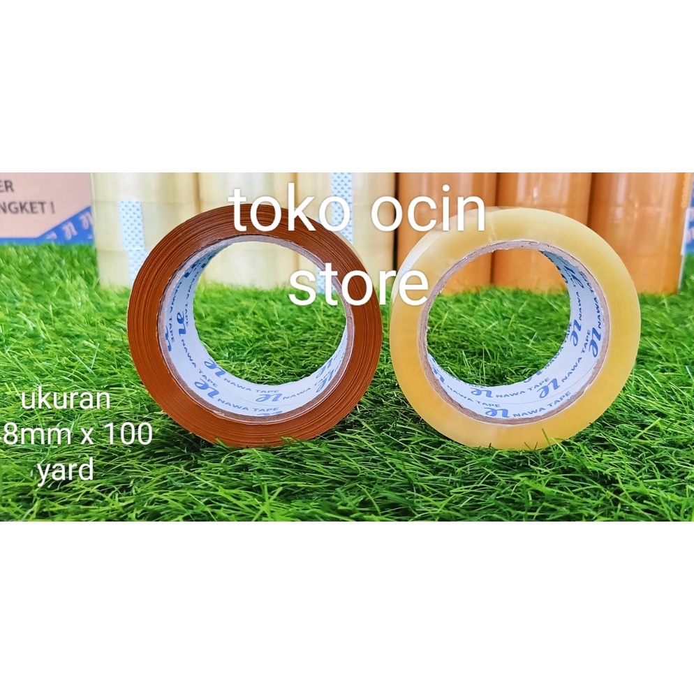 

BARU SPESIAL U35 LAKBAN NAWA TAPE/888 STAR BENING DAN COKLAT UKURAN 48 MM X 100 YARD HARGA 1 DUS .....
