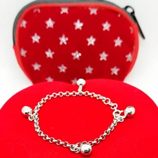 SALE. Gelang kaki rantai bayi/gelang kaki anak perak 925 lapisan emas putih