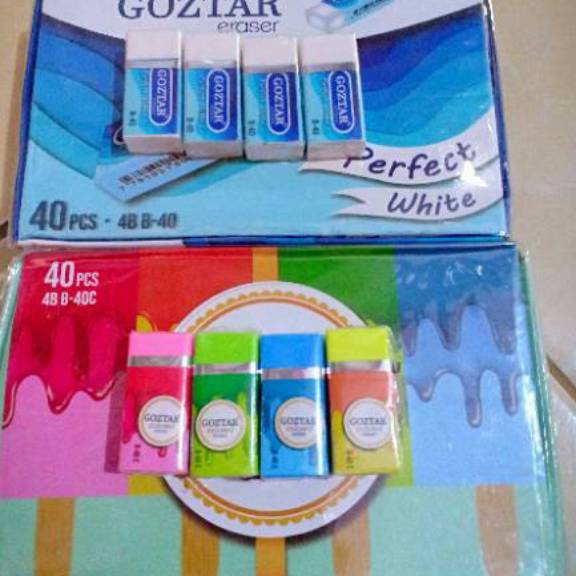 

[KODE PRODUK KRQ7G9159] (490gr) 1pak/ 40pcs Penghapus setip eraser pensil Unistar