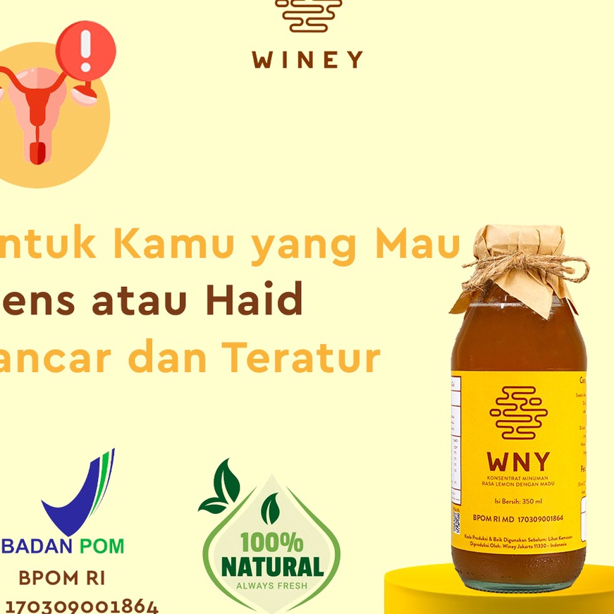 

DISKON BRANDS FESTIVAL WNY | Atasi Mens atau Haid Tidak Teratur | Winey Healthy Drink | Madu Hutan + Sari Lemon + Cuka Apel Halal | BPOM | Atasi Mens atau Haid Sakit | Pelacar Mens | Pelancar HaidBERGARANSI 