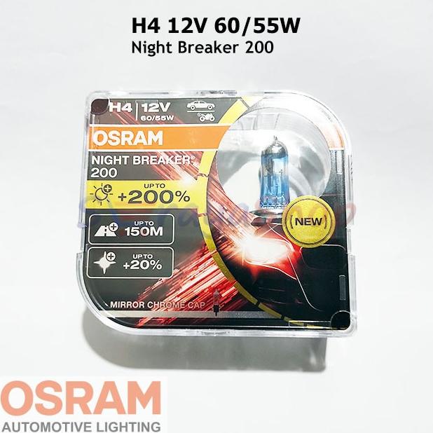 Lampu Halogen H4 Night Breaker 200 OSRAM