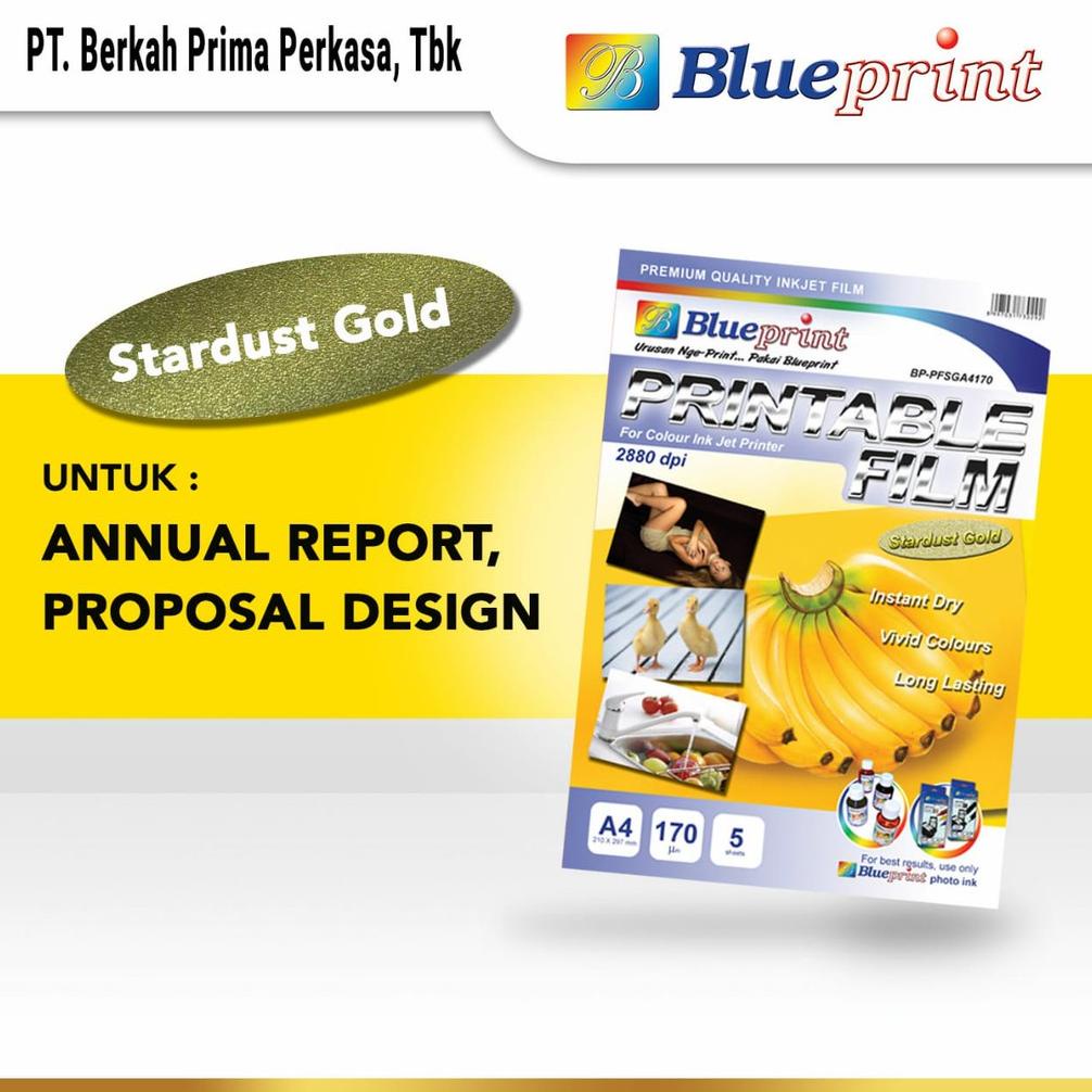 

Kertas Film Stardust Gold Printable BLUEPRINT A4