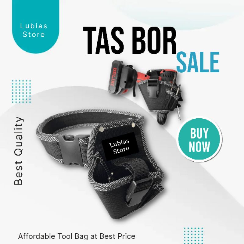Tas Sabuk Pinggang Bor Listrik Portabel Tas Penyimpanan Perkakas
