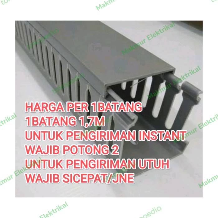 Terlaris Kabel Duct Abu Lubang 25X25/25X45/32X32/32X45/32X65/45X45/45X65/65X65
