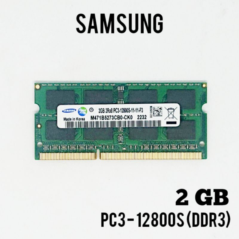 Ram Laptop DDR3 Samsung 2GB PC3-12800S