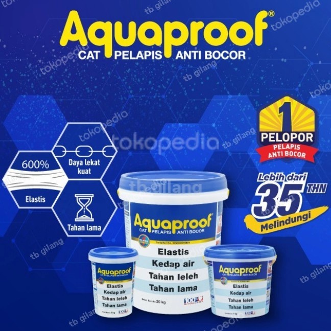 aquaproof cat anti bocor rembes tembok galon 5 4 kg akuaprup aquaprof