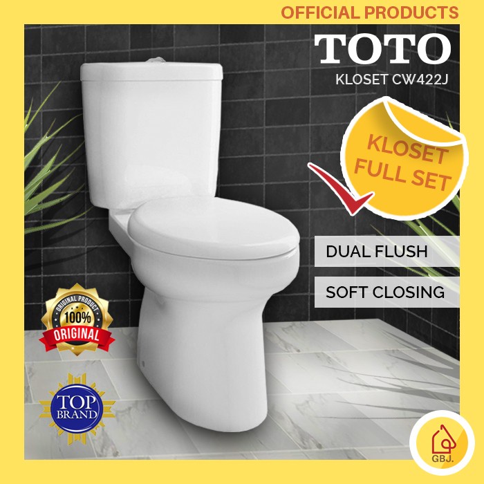 KLOSET DUDUK TOTO CW422J DUAL FLUSH / MONOBLOK TOTO / KLOSET DUDUK