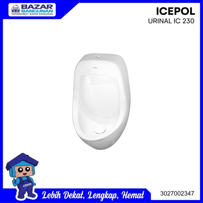 URINAL / URINOIR CLOSET KLOSET TOILET BERDIRI ICEPOL KW1 IC 230 WHITE