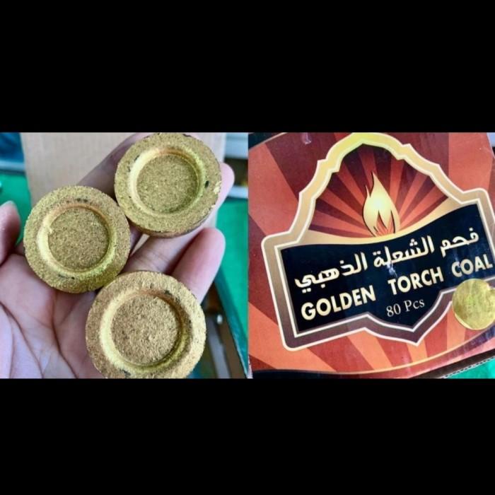 [1Box] Arang Magic Gold Golden Torch Coal Areng Magic Emas